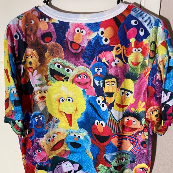 RARE Universal Studios Japan Sesame Street Allover Print Shirt - Picture 2 of 5